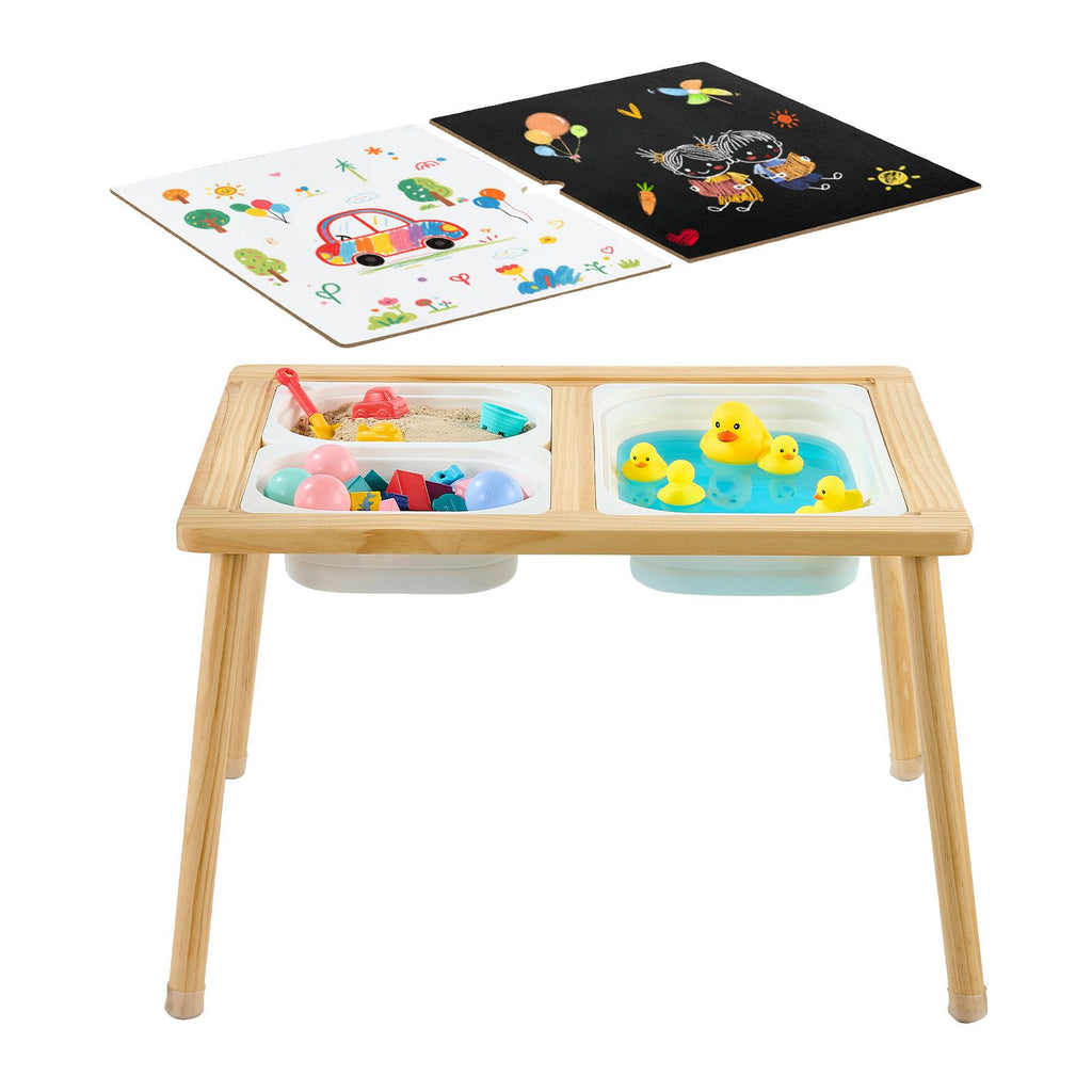 Wooden Sensory Activity Table for Toddlers