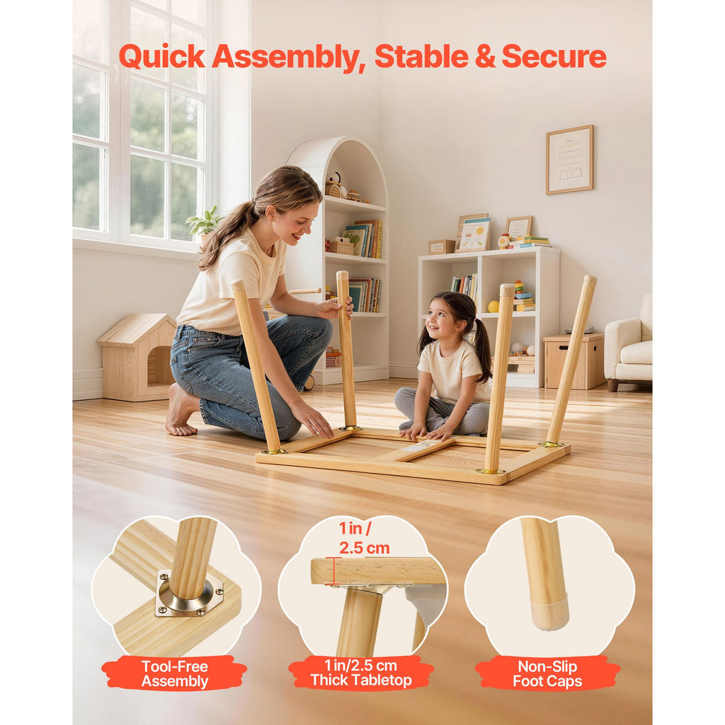 Wooden Sensory Activity Table for Toddlers