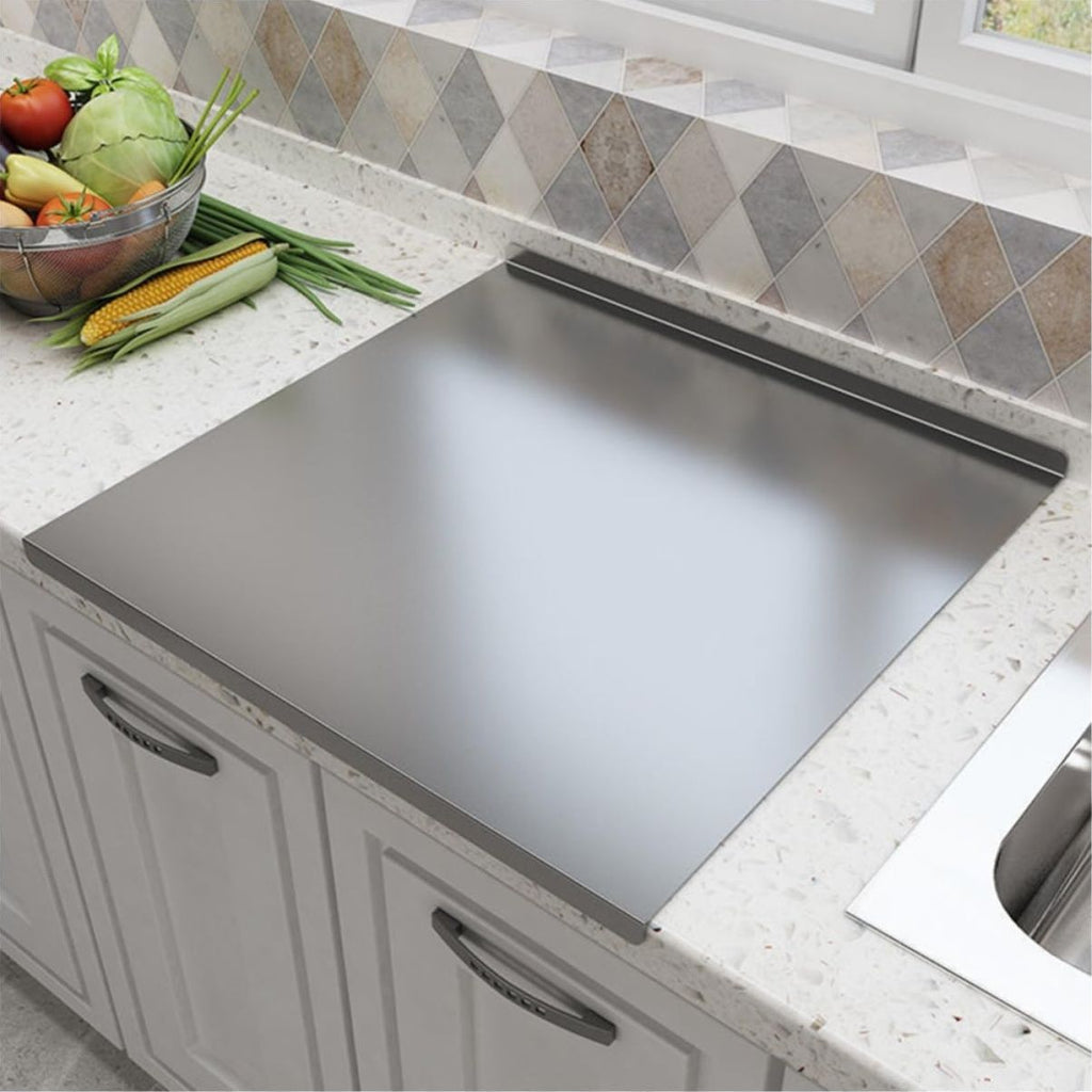 Stainless Steel Cutting Board with Lip