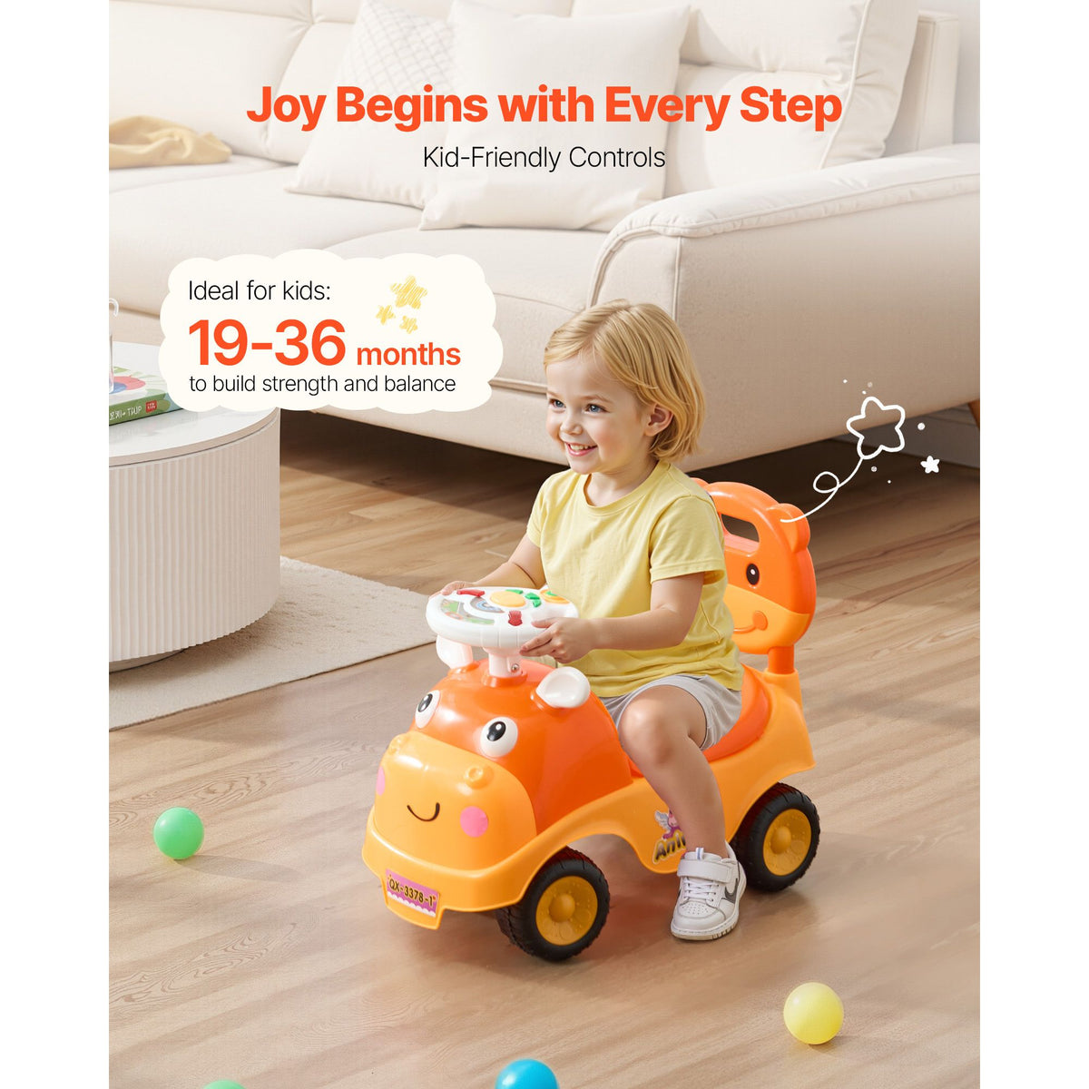 Toddler Ride-On Push Car, 19–36 Months