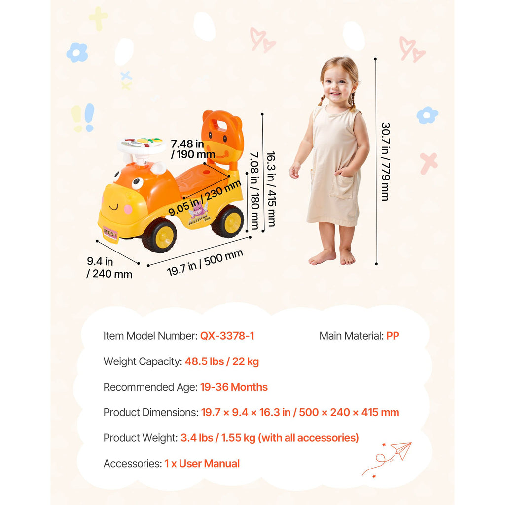 Toddler Ride-On Push Car, 19–36 Months