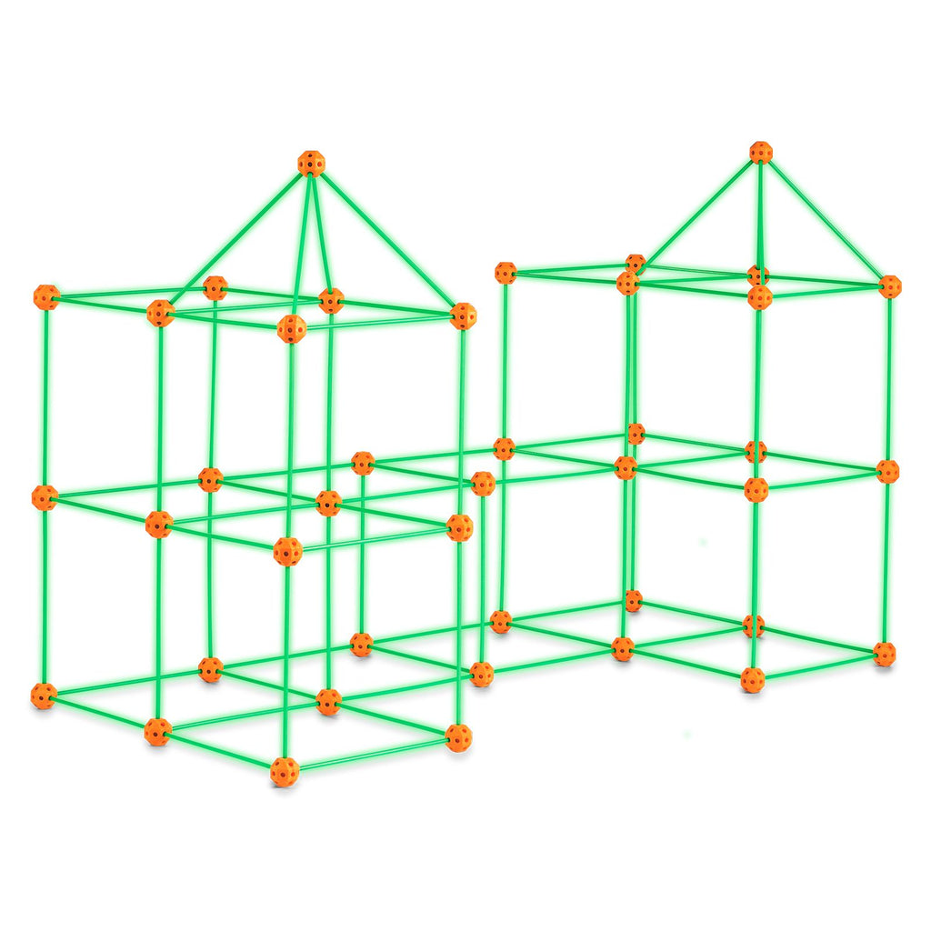 Glow-in-the-Dark Fort Building Kit, 140 Pieces