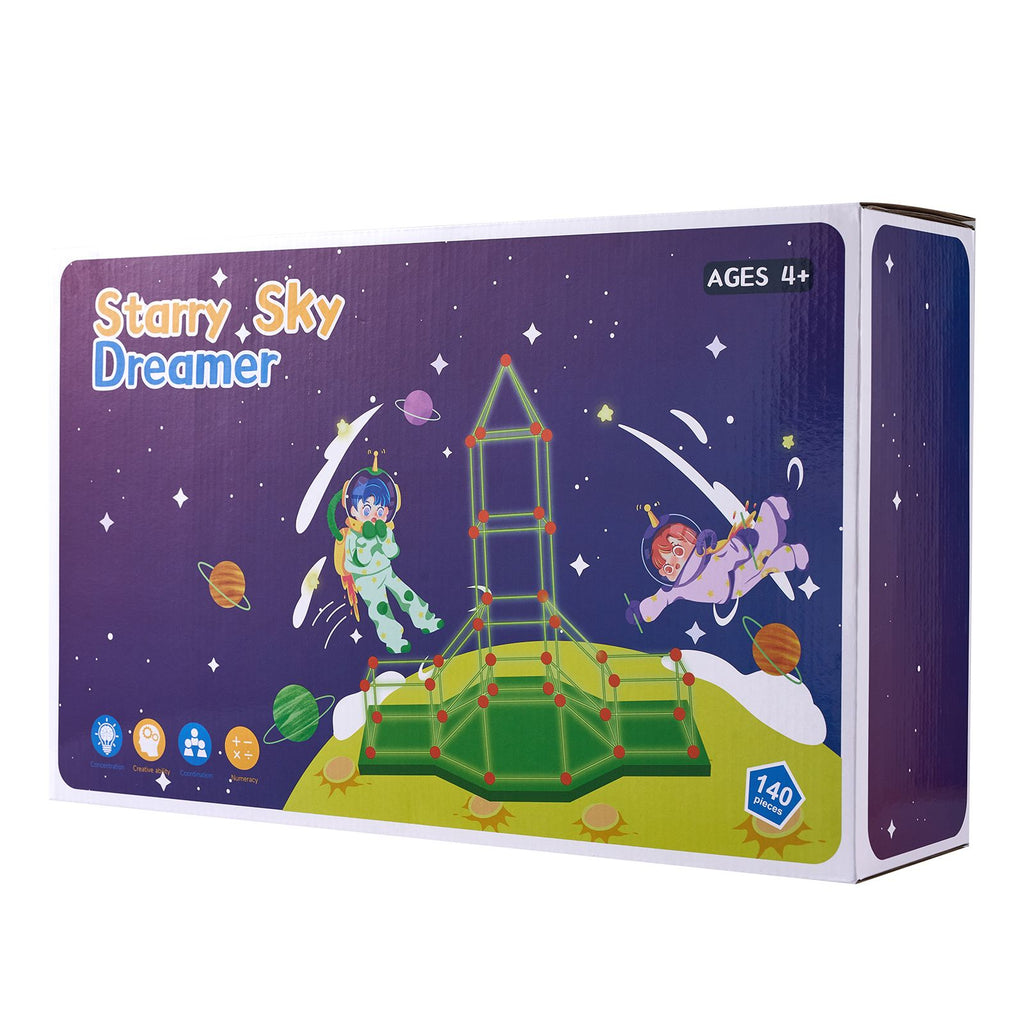 Glow-in-the-Dark Fort Building Kit, 140 Pieces