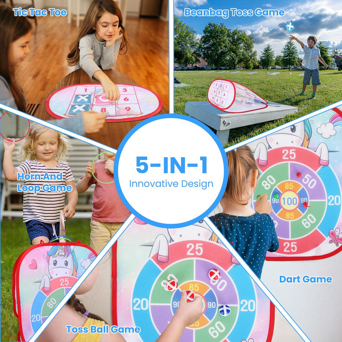 5-in-1 Bean Bag Toss Game Set