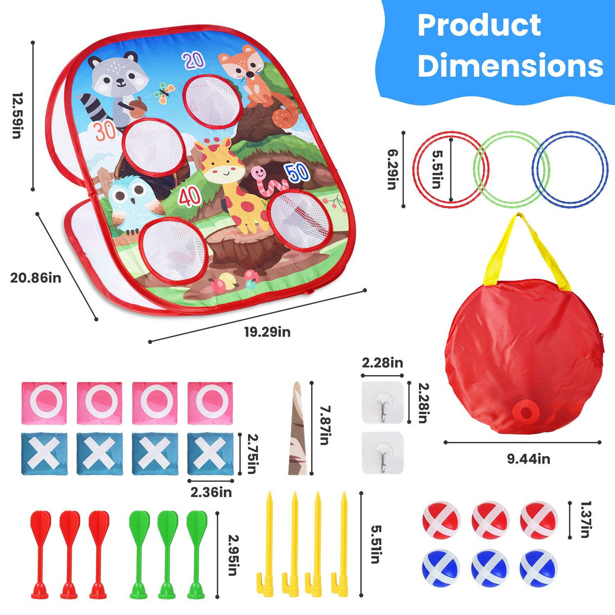 5-in-1 Bean Bag Toss Game Set