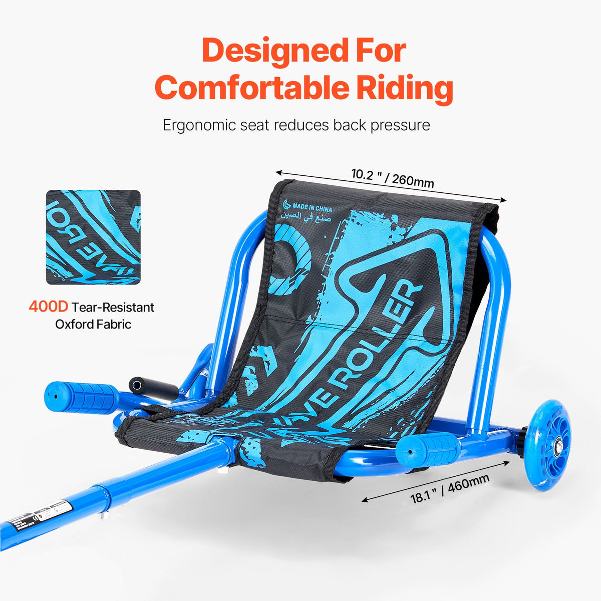 Kids Swing Ride-On Scooter, 132 lb Capacity