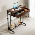 Adjustable-Height Mobile Desk with Drawer