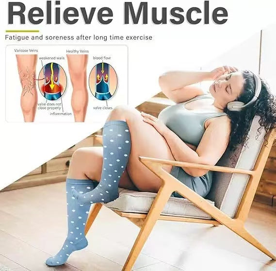 Men's Knee-High Compression Socks, 3-Pack – Navy & Blue